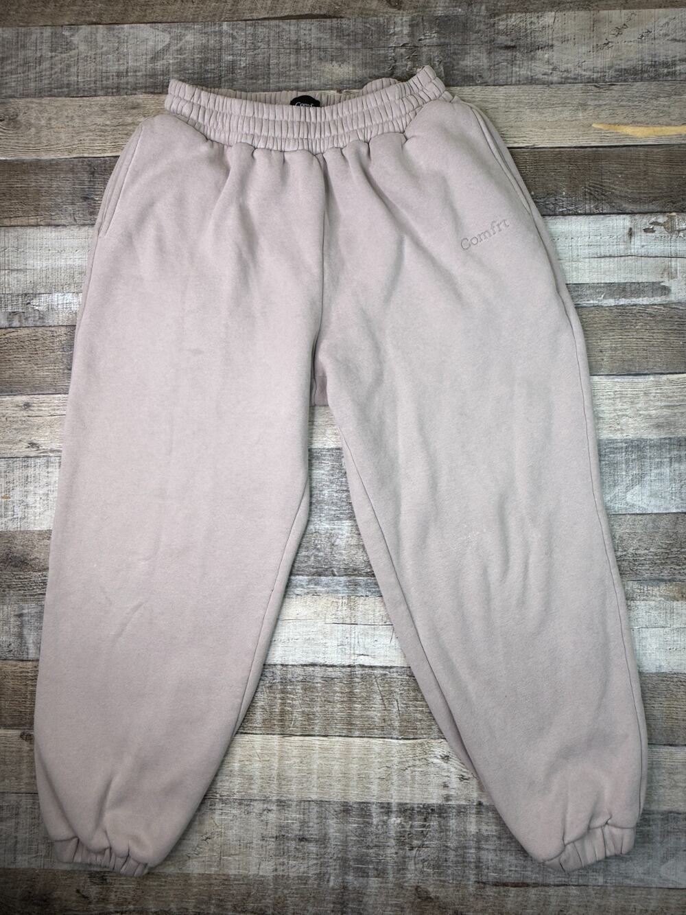 COMFRT Signature Sweatpants Joggers Womens L Thick Cotton Fleece Heavy Soft